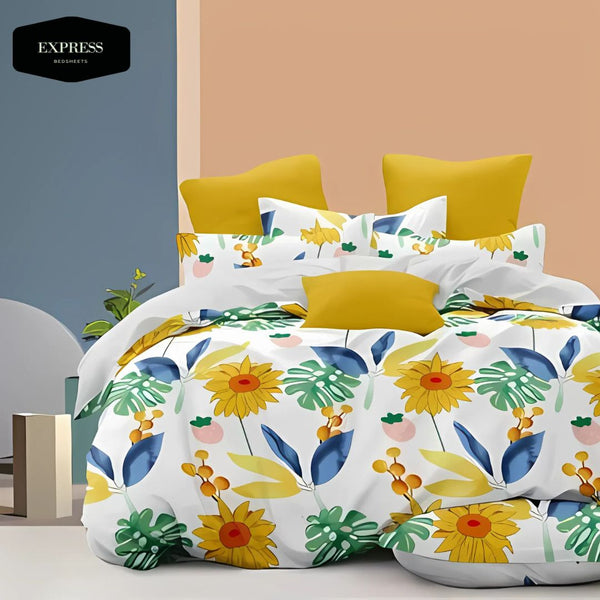 Twill Printed Cotton Flat Bed Sheet