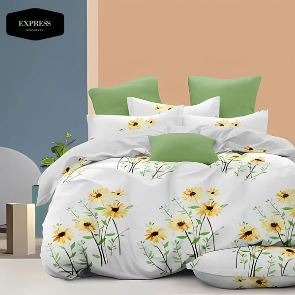 Twill Printed Cotton Flat Bed Sheet