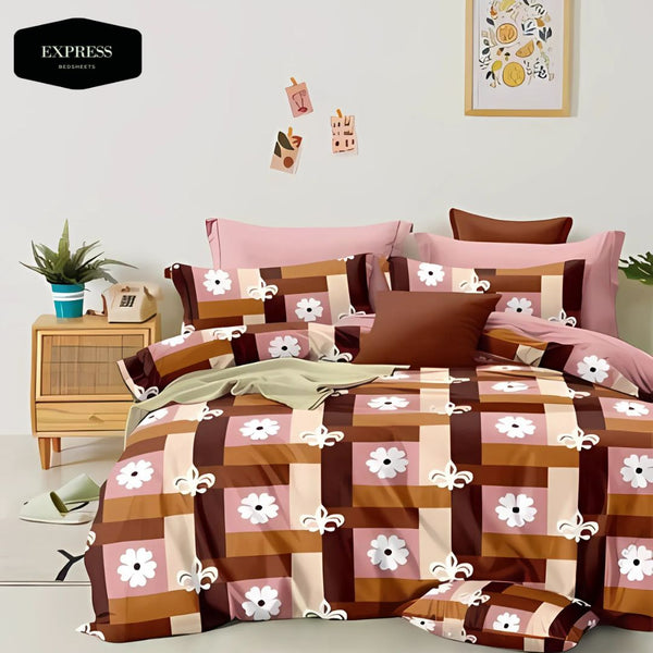 Twill Printed Cotton Flat Bed Sheet