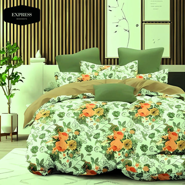 Twill Printed Cotton Fitted Bed Sheet